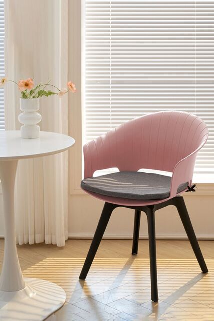 Living and Home 4Pcs Swivel PP Dining Chairs with Armrest ( Load Capacity 150kg ) in Pink - image 1