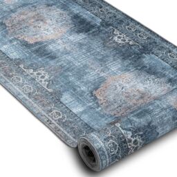RugsX Anti-Slip Lotus Runner in Grey - Size: 100 cm x 100 cm - thumbnail 2