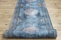 RugsX Anti-Slip Lotus Runner in Grey - Size: 100 cm x 100 cm - thumbnail 5