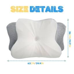 FLAVORA Butterfly Shape Pillow in White - Size: Cot - thumbnail 2
