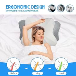 FLAVORA Butterfly Shape Pillow in White - Size: Cot - thumbnail 4