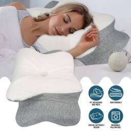 FLAVORA Butterfly Shape Pillow in White - Size: Cot - thumbnail 6