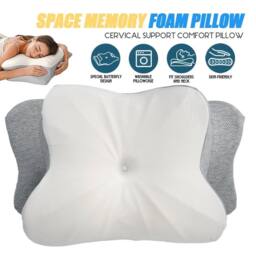 FLAVORA Butterfly Shape Pillow in White - Size: Cot - thumbnail 1