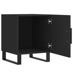 Berkfield Home Modern Bedside Cabinets 2 pcs Black 40x40x50 cm Engineered Wood - Size: 40 x 40 x 50 cm - thumbnail 5