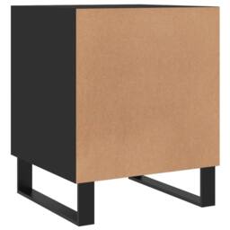 Berkfield Home Modern Bedside Cabinets 2 pcs Black 40x40x50 cm Engineered Wood - Size: 40 x 40 x 50 cm - thumbnail 9