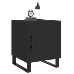 Berkfield Home Modern Bedside Cabinets 2 pcs Black 40x40x50 cm Engineered Wood - Size: 40 x 40 x 50 cm - thumbnail 4