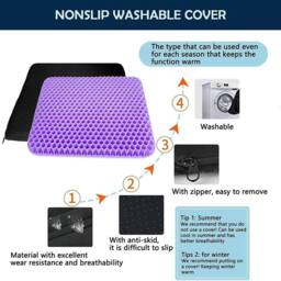 KORVIXA Back Support Chair Cushion in Purple - Size: 100 cm x 190 cm - thumbnail 3