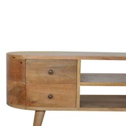 Wyld Haus Padua Round Mango Wood TV Unit 4 Drawers in Brown - thumbnail 6