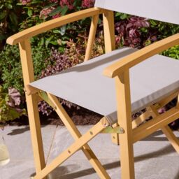 Rowlinsons Ascot Folding Directors Chair- L52.5 x W53.5 x H87 cm, Slate Grey - thumbnail 5