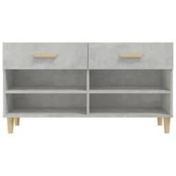 Berkfield Home Shoe Cabinet Concrete Grey 102x35x55 cm Engineered Wood - Size: 102 x 35 x 55 cm - thumbnail 6