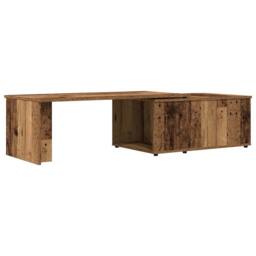 Berkfield Home Coffee Table Old Wood 150x50x35 cm Engineered Wood in Brown - Size: 150 x 50 x 35 cm - thumbnail 1