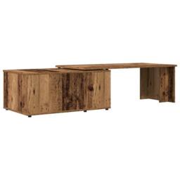 Berkfield Home Coffee Table Old Wood 150x50x35 cm Engineered Wood in Brown - Size: 150 x 50 x 35 cm - thumbnail 6