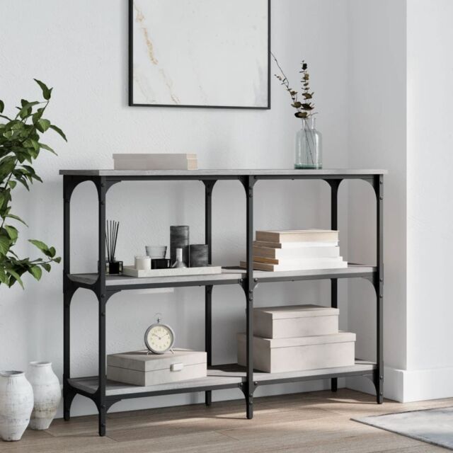 Berkfield Home Console Table Grey Sonoma 100x29x75 cm Engineered Wood - Size: 100 x 29 x 75 cm - image 1