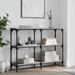Berkfield Home Console Table Grey Sonoma 100x29x75 cm Engineered Wood - Size: 100 x 29 x 75 cm - thumbnail 1