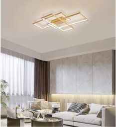 Garwarm Gold Dimmable Chandelier Silent Ceiling Fan for Living Room - thumbnail 8