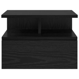 Berkfield Home Floating Nightstand Black Oak 40x31x27 cm Engineered Wood - Size: 40 x 31 x 27 cm - thumbnail 6