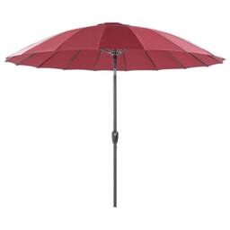 Wyld and Coco Market Garden Parasol 255cm - Dark Red Aluminium Pole Tilting Crank - thumbnail 2