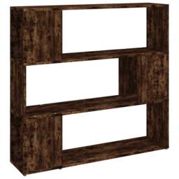 Berkfield Home Book Cabinet/Room Divider Smoked Oak 100x24x94 cm in Brown - Size: 100 x 24 x 94 cm - thumbnail 1