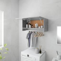 Berkfield Home Wardrobe Concrete Grey 70x32.5x35 cm Engineered Wood - thumbnail 2