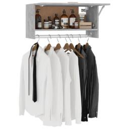 Berkfield Home Wardrobe Concrete Grey 70x32.5x35 cm Engineered Wood - thumbnail 4