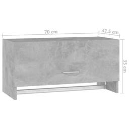 Berkfield Home Wardrobe Concrete Grey 70x32.5x35 cm Engineered Wood - thumbnail 9