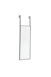 Living and Home 28cm W x 118cm H Black Metal Frame Over the Door Full Length Mirror - Size: 28 cm W x 118 cm H - thumbnail 4