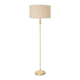 ValueLights Maggie Gold Metal Candlestick Floor Lamp with Fabric Lamp Shade in Natural - thumbnail 2