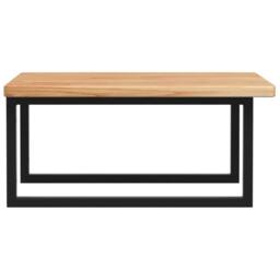 Berkfield Home Basin Shelf Wall Mounted Steel & Solid Wood Oak in Brown - thumbnail 5