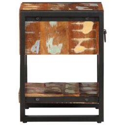 Berkfield Home Bedside Cabinet Multicolour 35x34x45 cm Solid Wood Reclaimed - Size: 35 x 34 x 45 cm - thumbnail 6