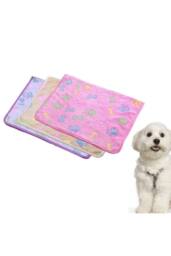 KDMD 76x52cm Warm Pet Mat Bone Print Fleece Soft Blanket Brown - Size: 76x52 cm - thumbnail 5