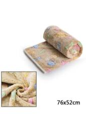 KDMD 76x52cm Warm Pet Mat Bone Print Fleece Soft Blanket Brown - Size: 76x52 cm - thumbnail 2