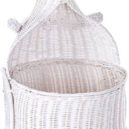Wyld and Coco Kangaroo Wicker Toy Basket White - thumbnail 6
