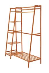 Garden Sanctuary Bamboo Bedroom Garment Clothes Rack Brown 110cm - thumbnail 3