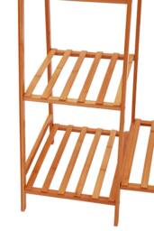 Garden Sanctuary Bamboo Bedroom Garment Clothes Rack Brown 110cm - thumbnail 6