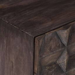 Berkfield Home Decorative Bed Cabinet Black 40x30x50 cm Solid Mango Wood - Size: 40 x 30 x 50 cm - thumbnail 7