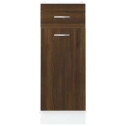 Berkfield Home Drawer Bottom Cabinet Brown Oak 30x46x81.5 cm Engineered Wood - thumbnail 5