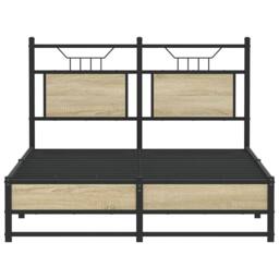 Berkfield Home Bed Frame w/Drawers Frame Smoked Oak 120x190 cm Small Double in Natural - thumbnail 6