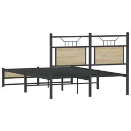 Berkfield Home Bed Frame w/Drawers Frame Smoked Oak 120x190 cm Small Double in Natural - thumbnail 8