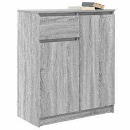 Berkfield Home Sideboard with Drawer Grey Sonoma 71x35x84 cm Engineered Wood - Size: 71 x 35 x 84 cm - thumbnail 4