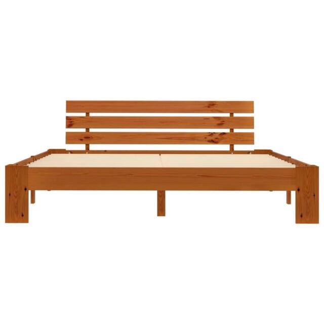 Berkfield Home Modern Bed Frame Honey Brown Solid Pine Wood 180x200 cm Super King - image 1