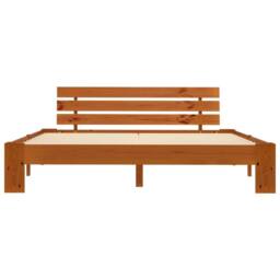 Berkfield Home Modern Bed Frame Honey Brown Solid Pine Wood 180x200 cm Super King - thumbnail 1
