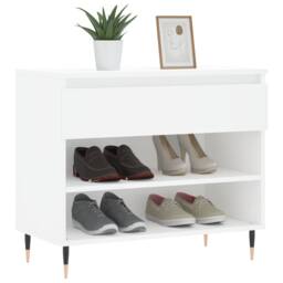 Berkfield Home Shoe Cabinet White 70x36x60 cm Engineered Wood - Size: 70 x 36 x 60 cm - thumbnail 1