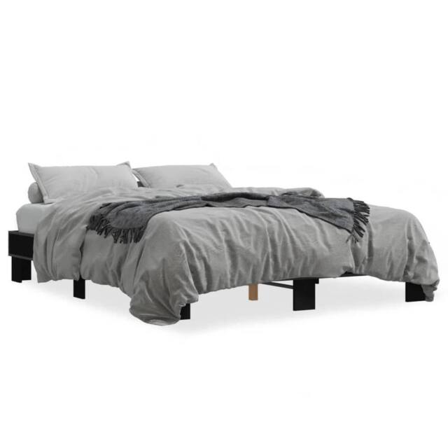 Berkfield Home Bed Frame without Mattress Black 150x200 cm King Size - image 1