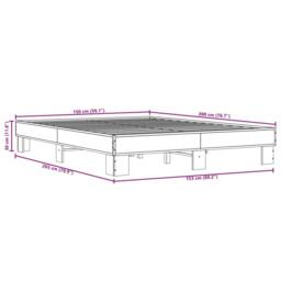 Berkfield Home Bed Frame without Mattress Black 150x200 cm King Size - thumbnail 9