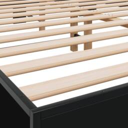 Berkfield Home Bed Frame without Mattress Black 150x200 cm King Size - thumbnail 7