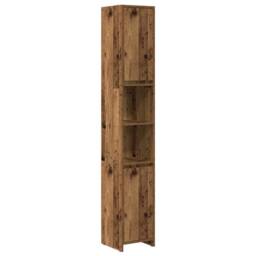 Berkfield Home Durable 4 Piece Bathroom Furniture Set Old Wood Engineered Wood in Brown - thumbnail 6