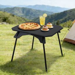 Ventryn Black Folding Camping Table Detachable Legs for Indoor Outdoor Use - thumbnail 5