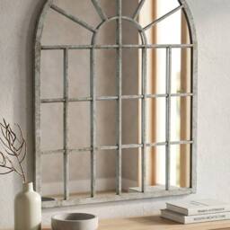 Garden Greatness Relica Rustic Arched Wall Mirror in Brown - thumbnail 2