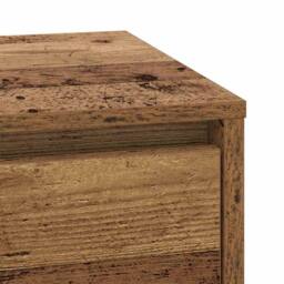 Berkfield Home Traditional Bedside Cabinet with LED Lights Old Wood 39x34.5x50 cm in Brown - thumbnail 9