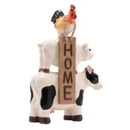 Country Living Resin Stacking Farm Animals Home in White - thumbnail 3